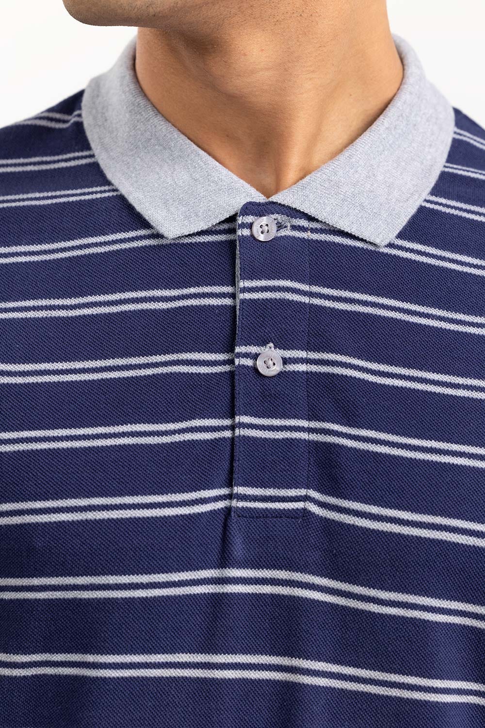 Navy Yarn Dyed Polo PKP-YD-D81