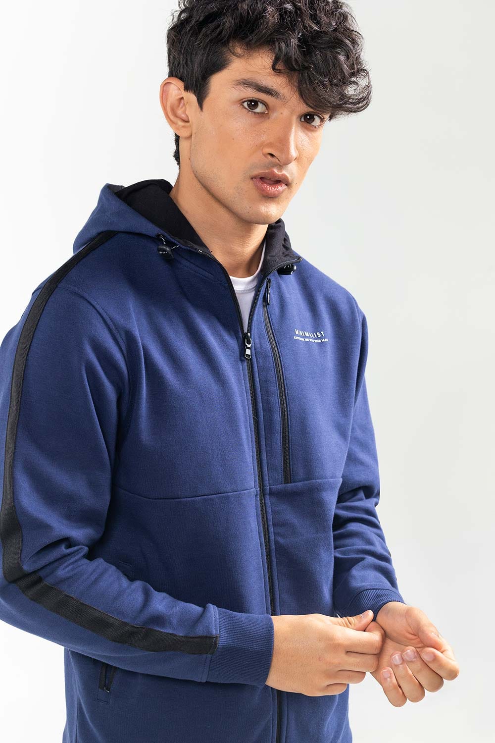 Navy  Zipper Hoddie JKT-HZJ-D46-02