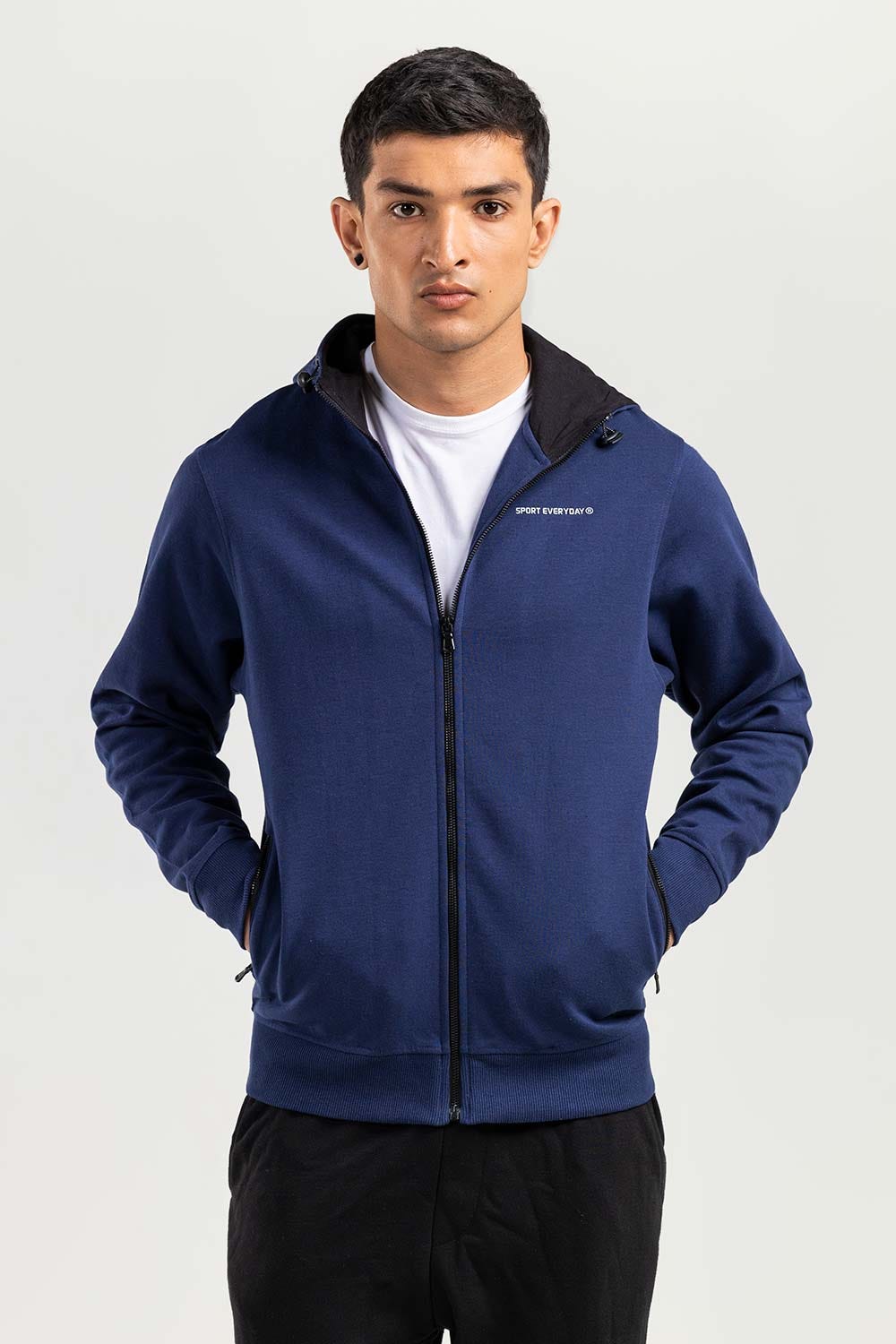 Navy Zipper Hoddie JKT-HZJ-D49-03