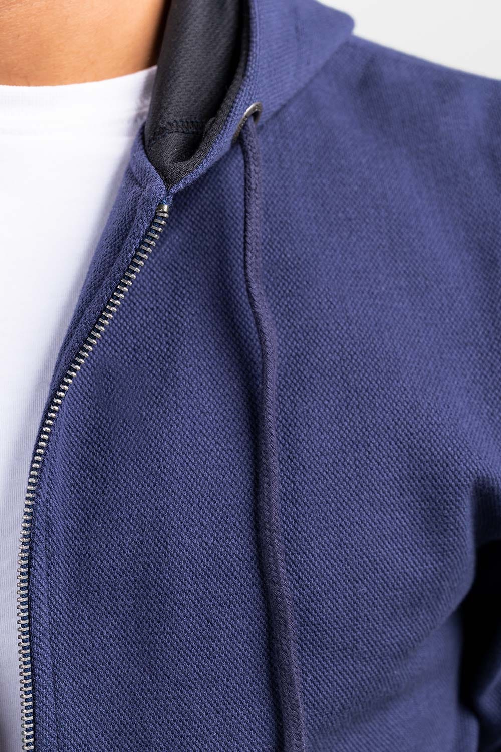 Navy Zipper Hoddie JKT-HZJ-D50-01