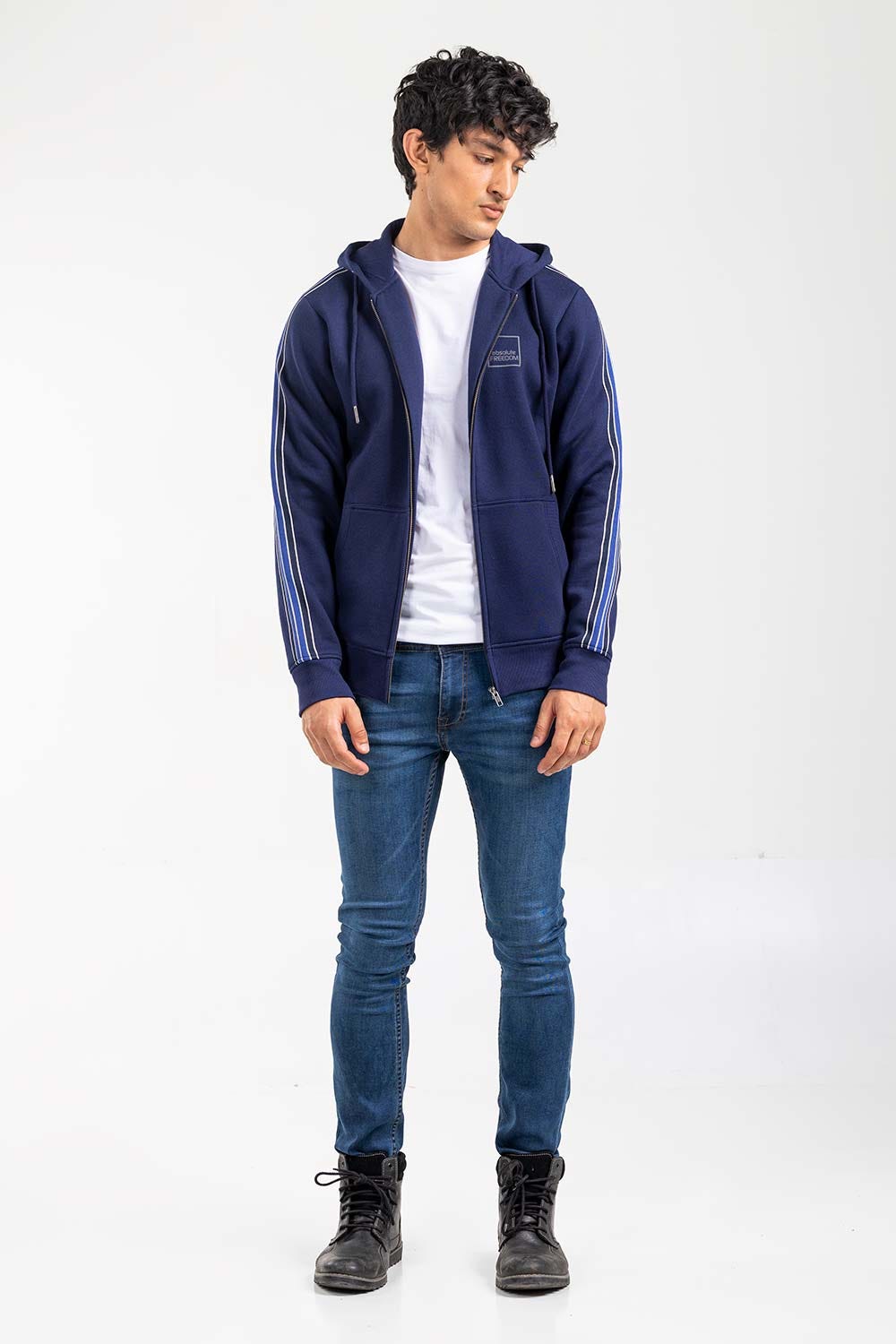 Navy Zipper Hoddie JKT-HZJ-D51-02