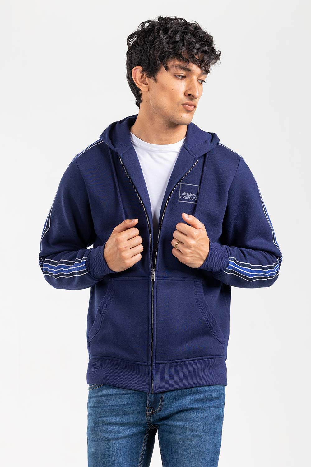 Navy Zipper Hoddie JKT-HZJ-D51-02