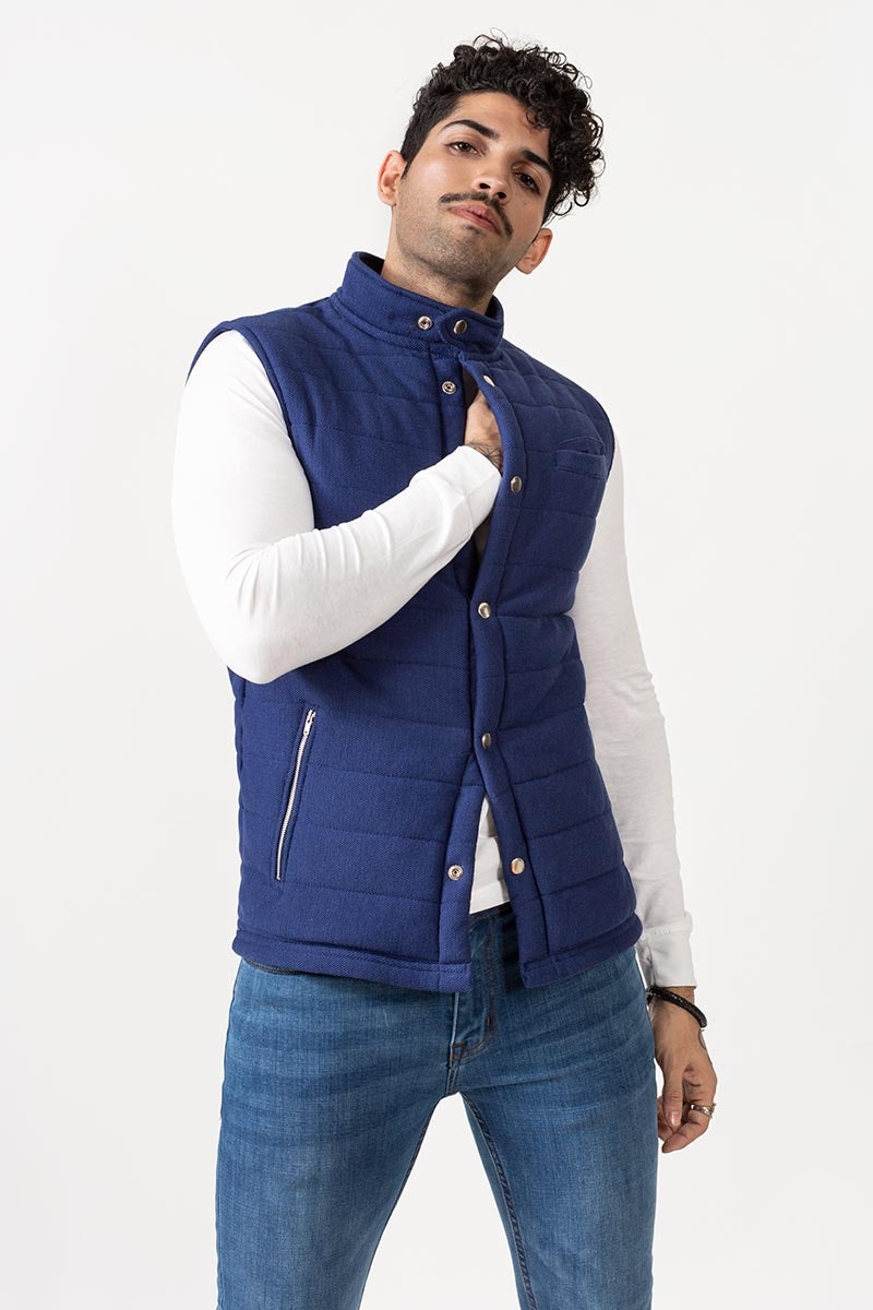Navy Zipper Vest - JKT-MNV-D21-02