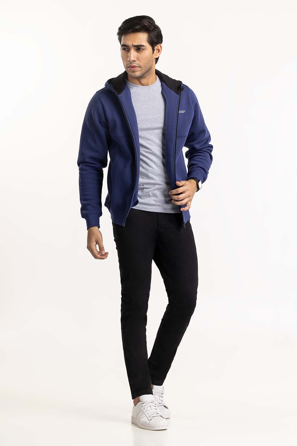 Navy ZipUp Hoodie JKT-KNTHZ22-041