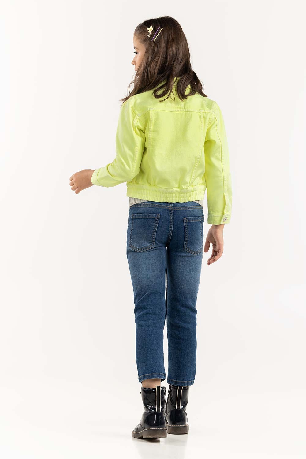 Girls Non Denim Sharp Green Jacket 224-410-052 B