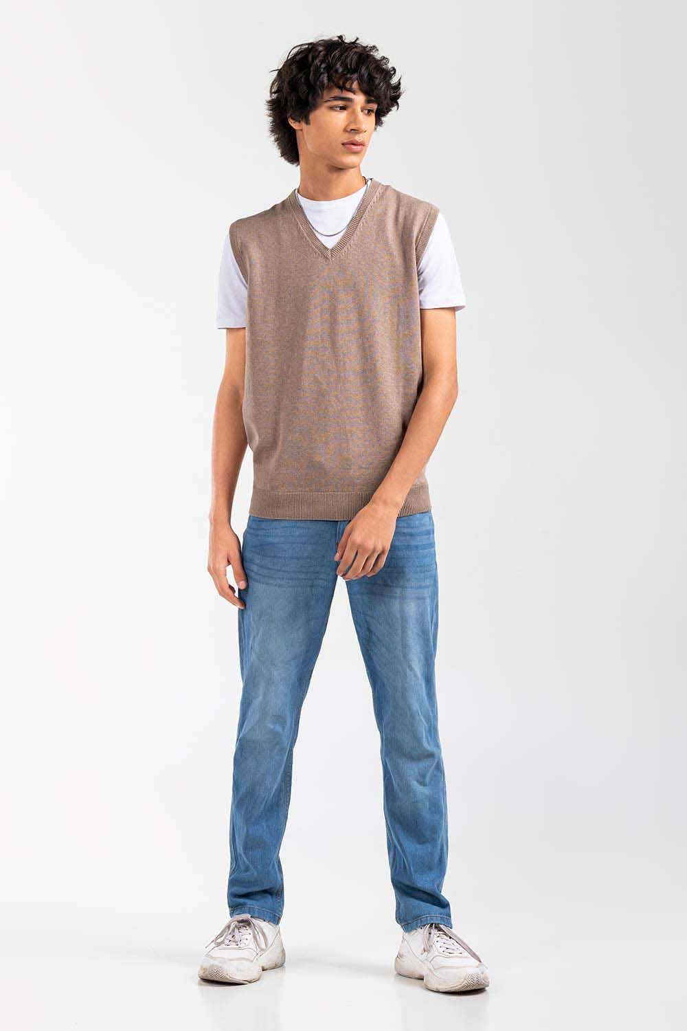 Oatmeal Basic Sweater SL-SWT-D21-06