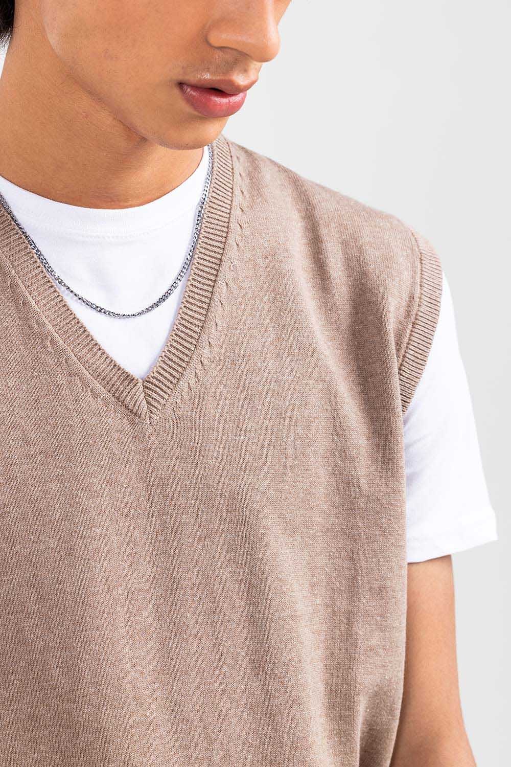 Oatmeal Basic Sweater SL-SWT-D21-06