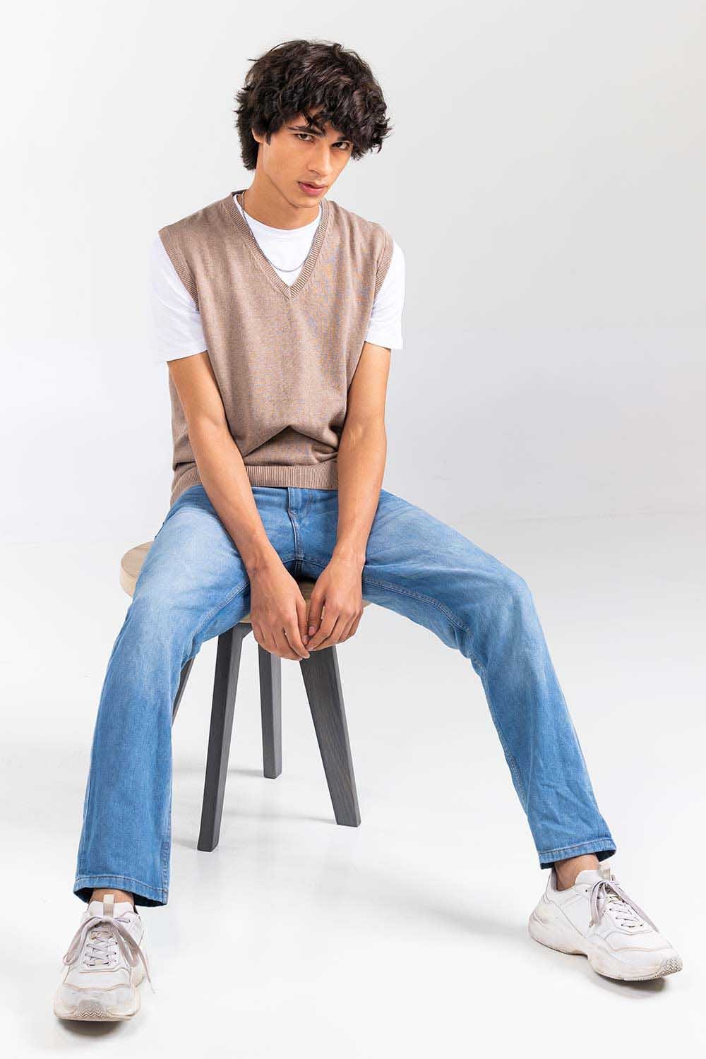 Oatmeal Basic Sweater SL-SWT-D21-06