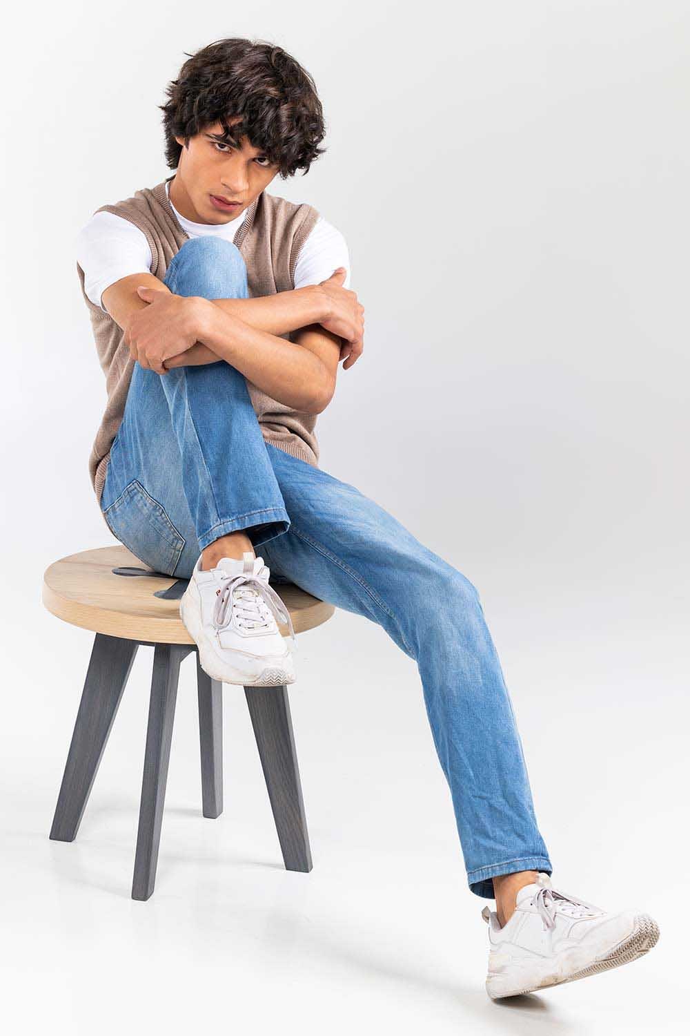 Oatmeal Basic Sweater SL-SWT-D21-06