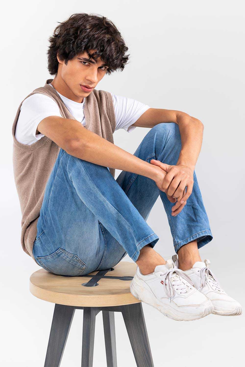 Oatmeal Basic Sweater SL-SWT-D21-06