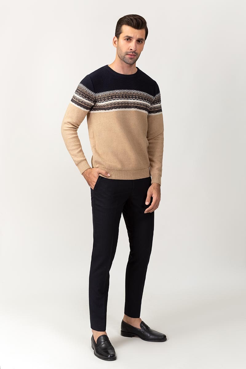 Oatmeal Fashion Sweater FS-SWT-FD-278-01