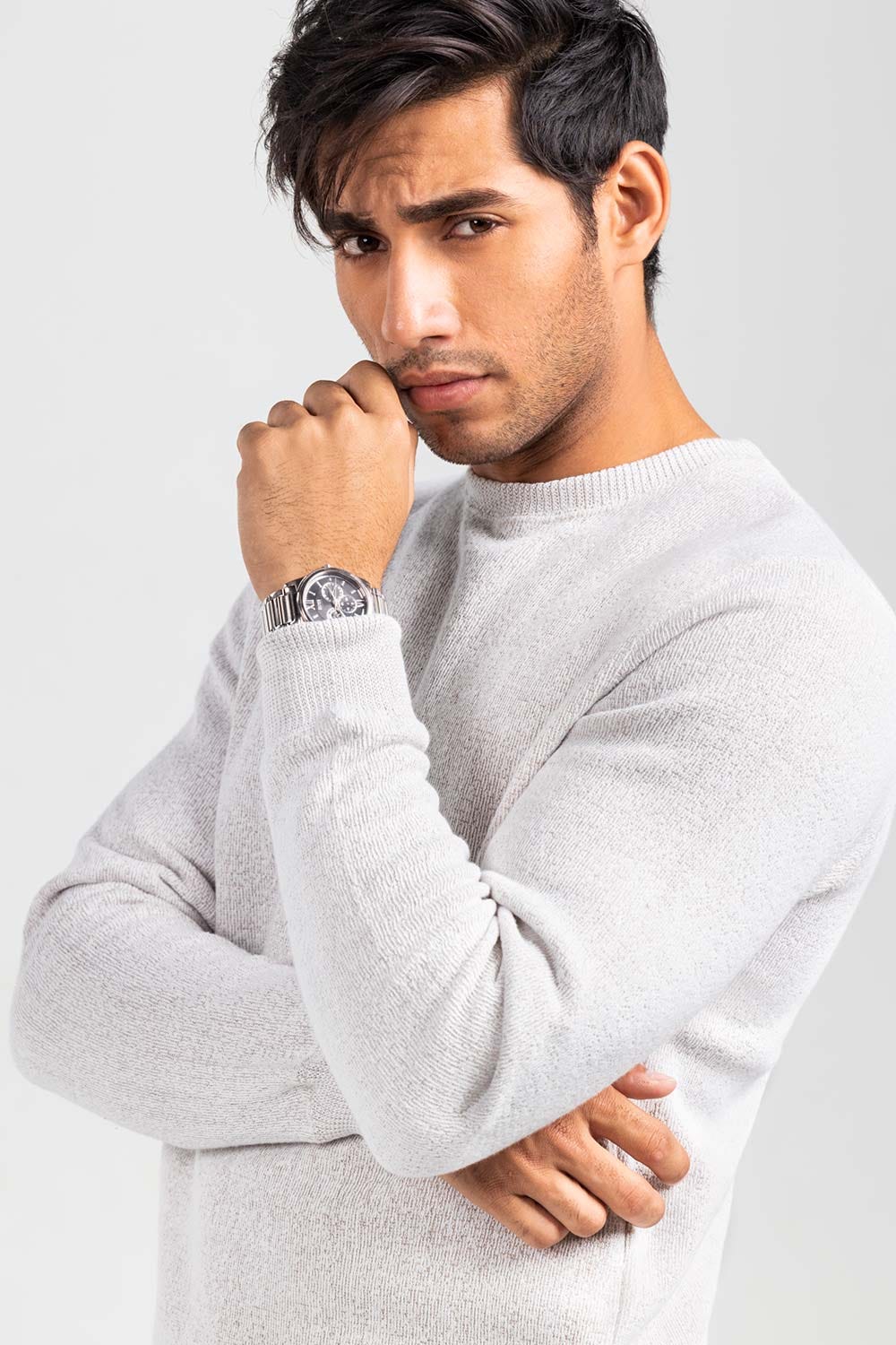 Oatmeal Fashion Sweatshirt JKT-MSS-D29-01