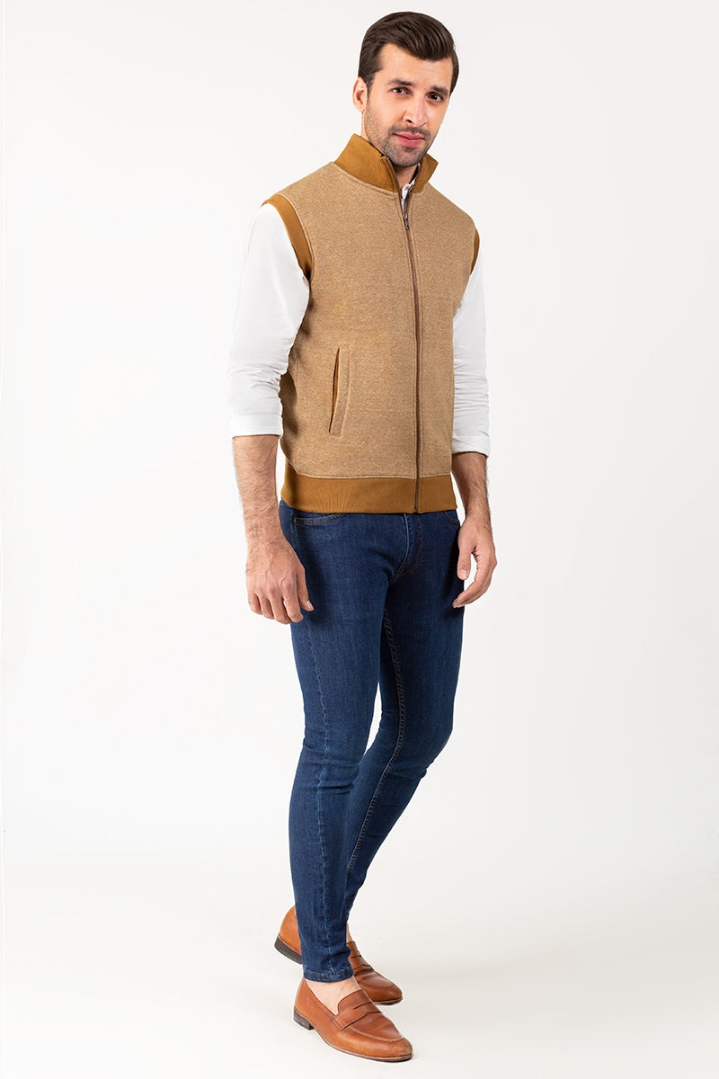 Oatmeal Sleeveless Jacket JKT-MNV-D24-02