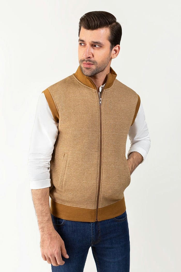 Oatmeal Sleeveless Jacket JKT-MNV-D24-02