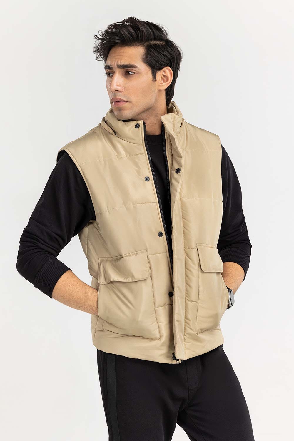 Off-White Puffer Gilet with Hoodie JKT-WVST22-006