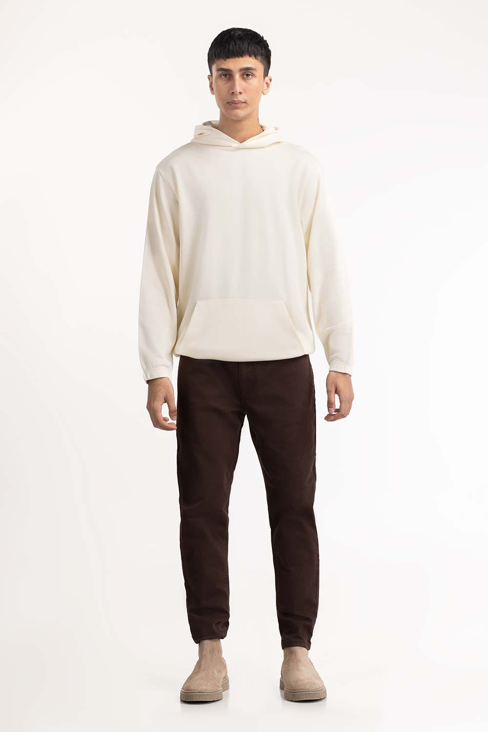 Off White Basic Hoodie 224-112-004