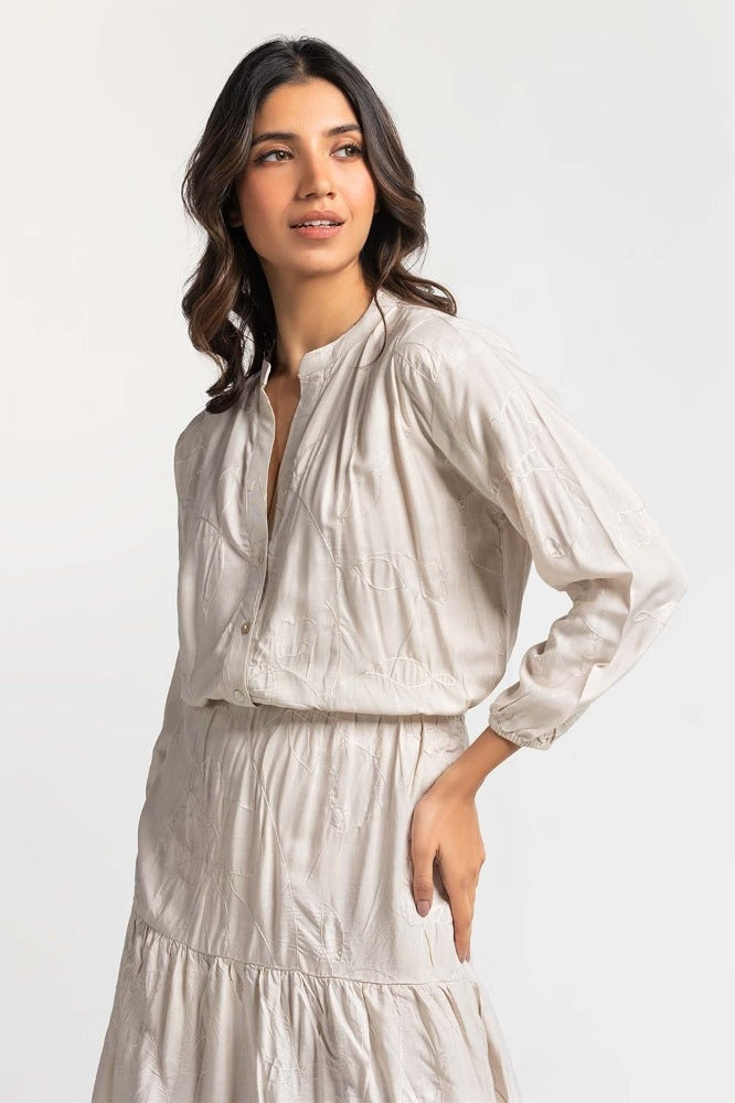 Off White Dress WM-DRS-SS24-075