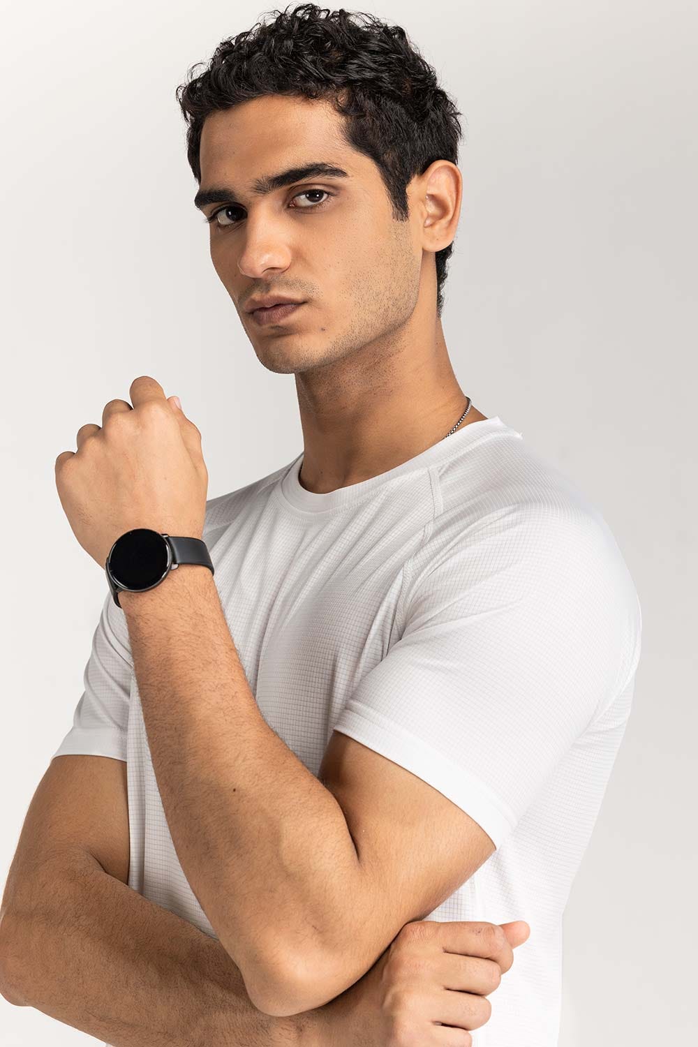 Off White Textured Tee AW-TS24-015