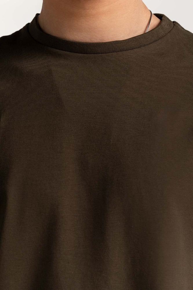Olive Basic Muscle Tee TS-CNSJ24-027