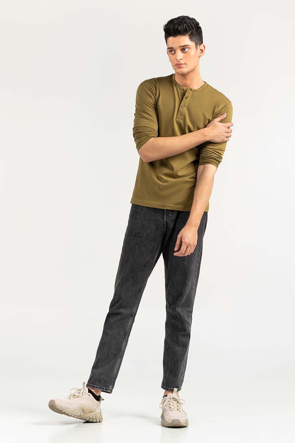 Olive Basic T-Shirt FS-HEN-SIG-D022