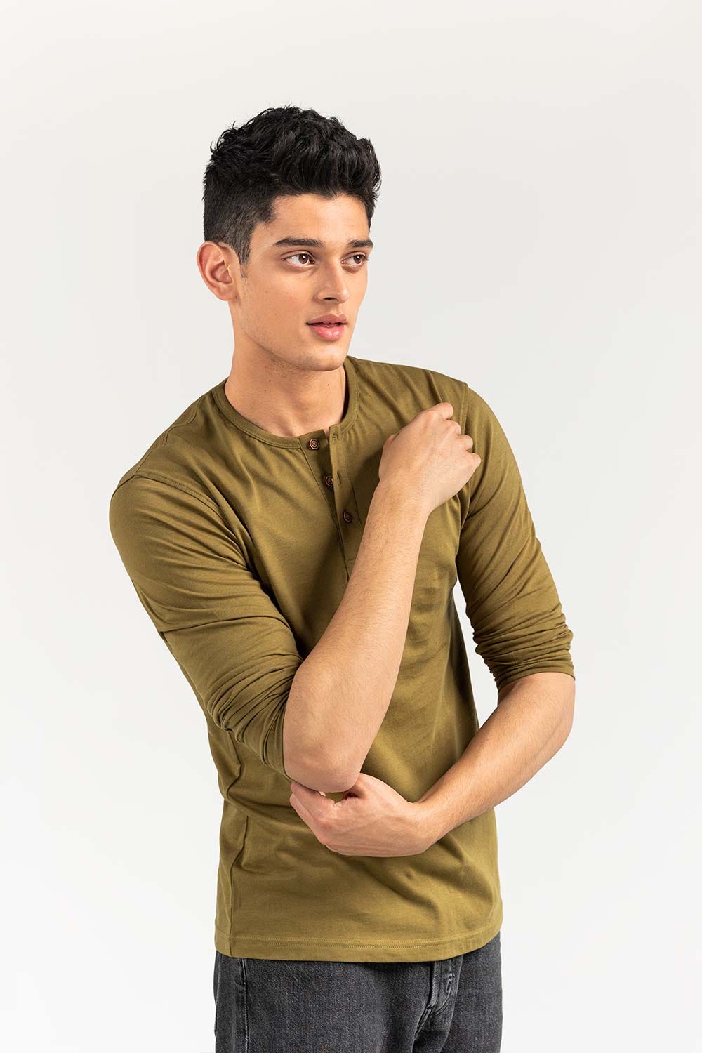 Olive Basic T-Shirt FS-HEN-SIG-D022