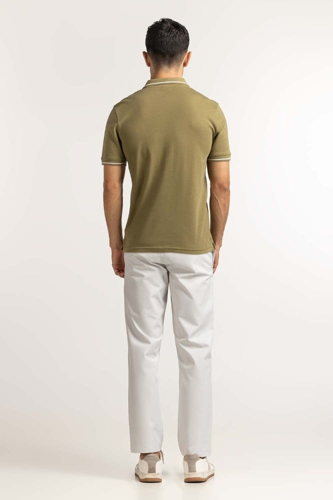 Olive Fashion Polo MN-PS-TP-S24-613