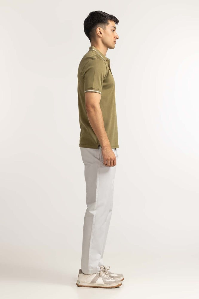 Olive Fashion Polo MN-PS-TP-S24-613
