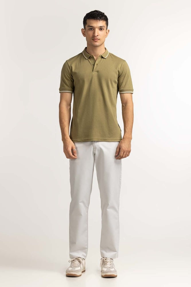 Olive Fashion Polo MN-PS-TP-S24-613