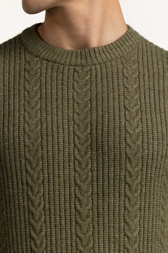 Olive Fashion Sweater MN-SWT-WS23-069