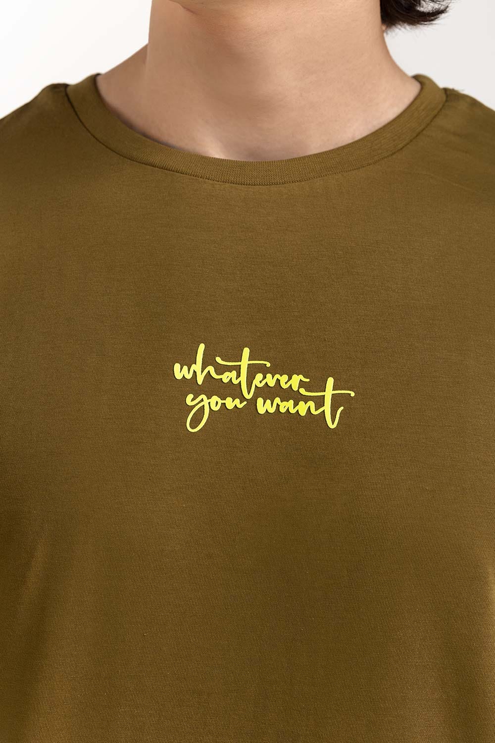 Olive Graphic Tee TS-CNSJ23-094
