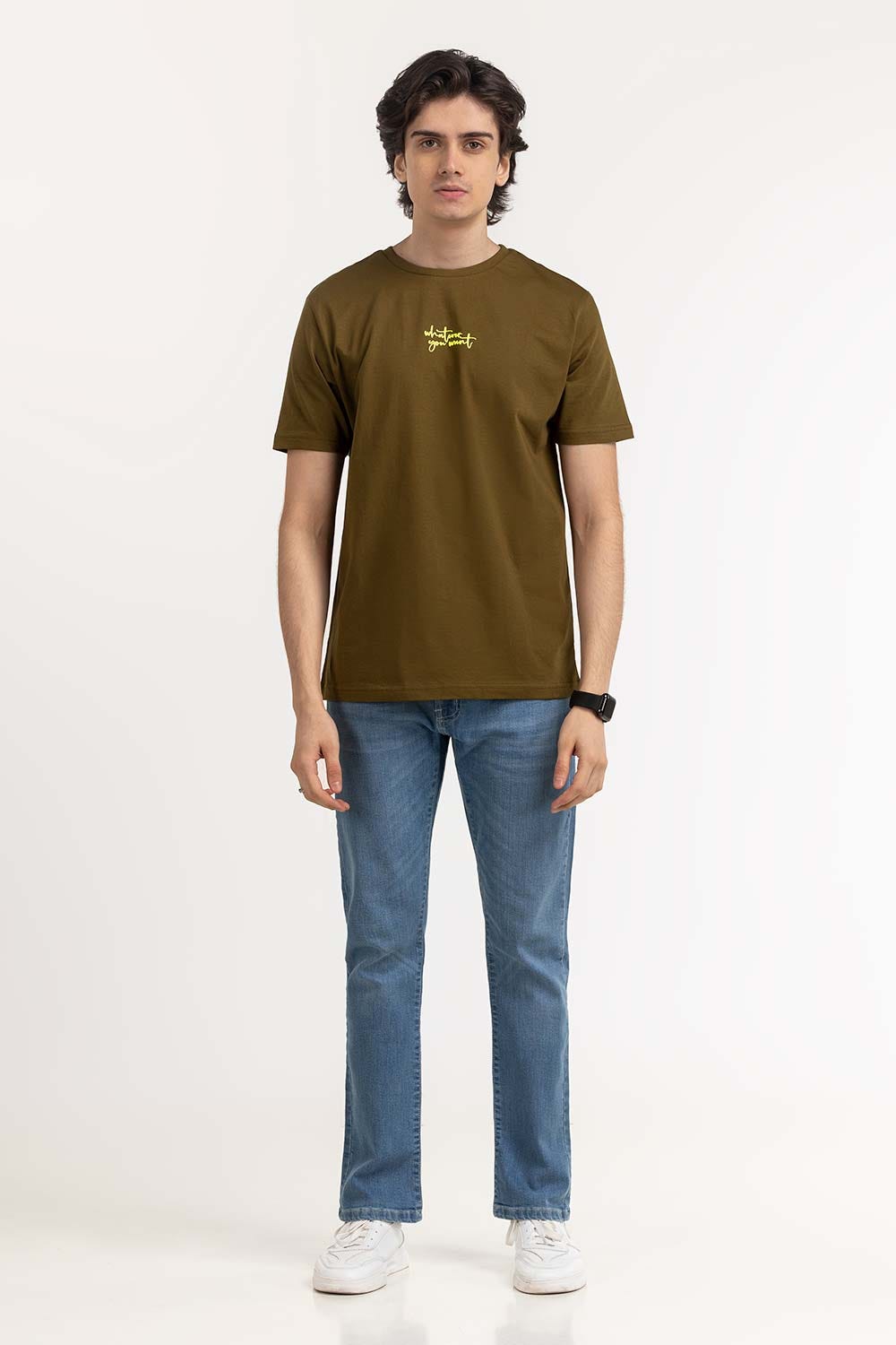 Olive Graphic Tee TS-CNSJ23-094