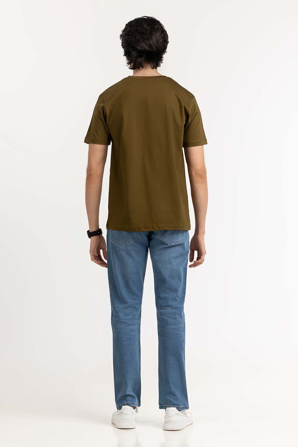 Olive Graphic Tee TS-CNSJ23-094