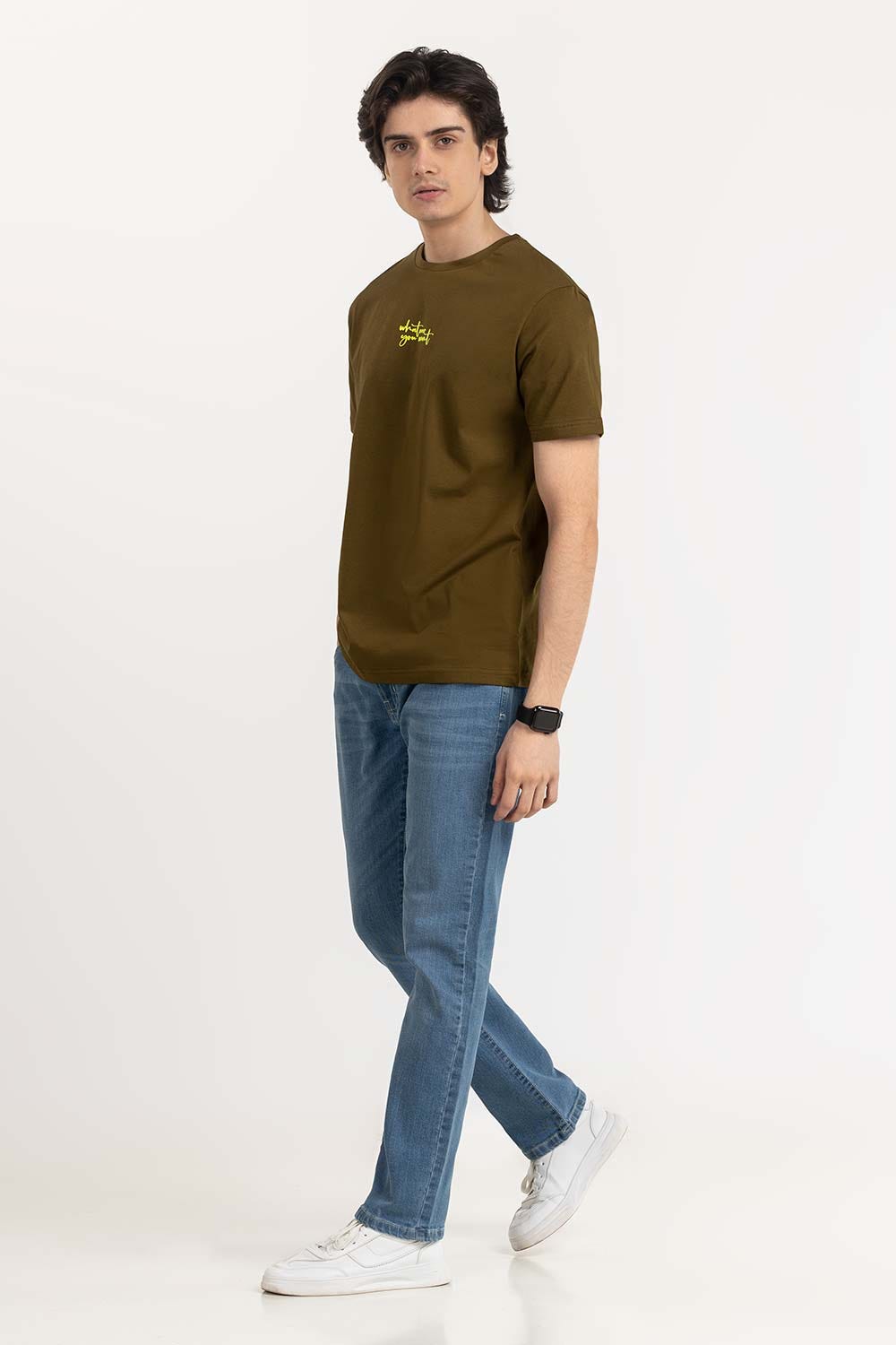 Olive Graphic Tee TS-CNSJ23-094