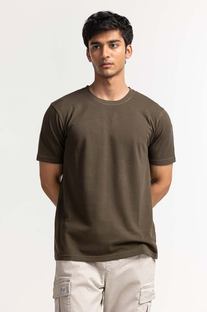 Olive Pique Tee TS-CNPK24-069