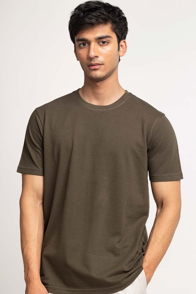 Olive Pique Tee TS-CNPK24-069