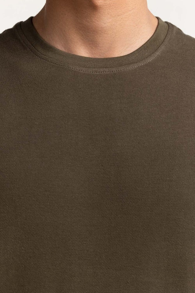 Olive Pique Tee TS-CNPK24-069