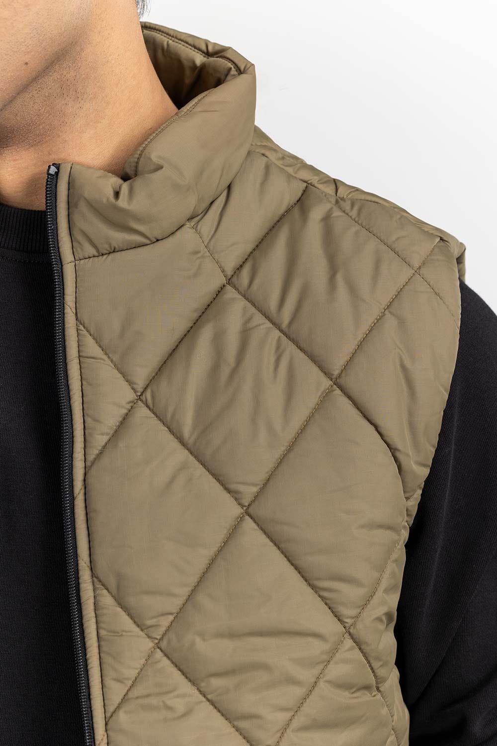 Olive Quilted Gilet JKT-WVST22-026