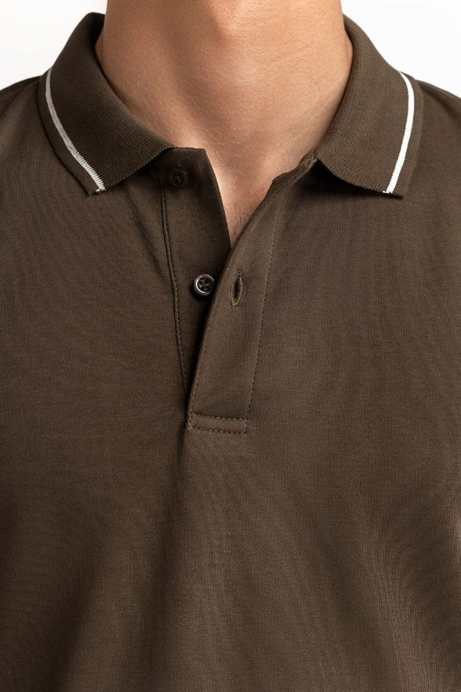 Olive Tipped Polo PS-FSHN24-044
