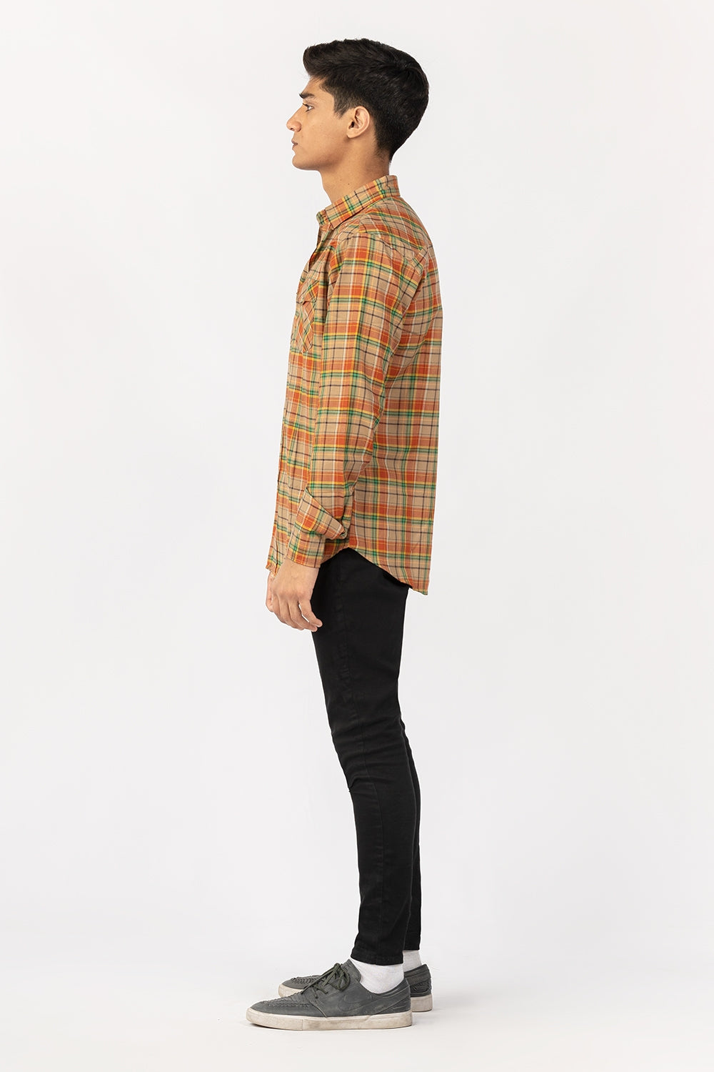 Orange-Green Casual Shirt CM-YD-2865 CS