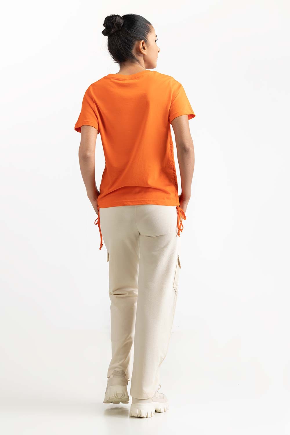 Orange Knit T-Shirt 231-213-004 A
