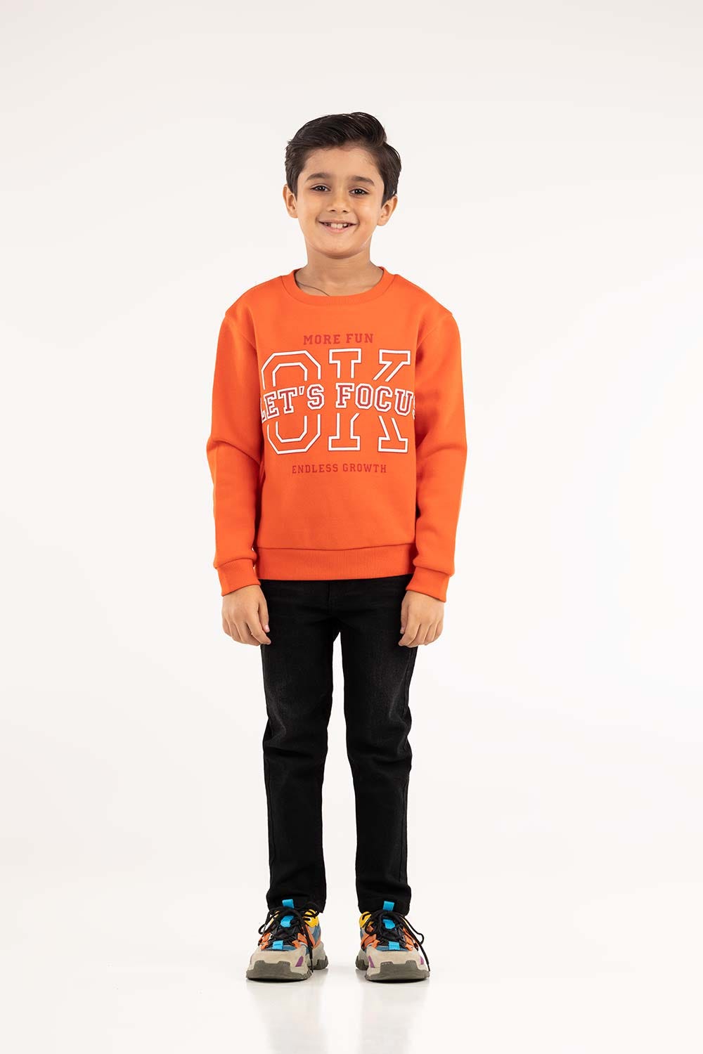 Toddler Boy Orange Sweatshirt 224-512-010