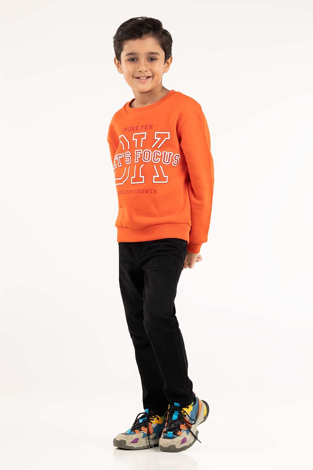 Toddler Boy Orange Sweatshirt 224-512-010