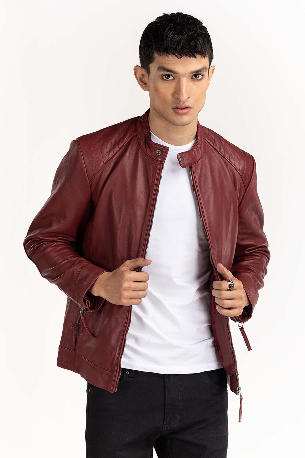 Oxred Leather Moto Racer Jacket JKT-LTH22-053