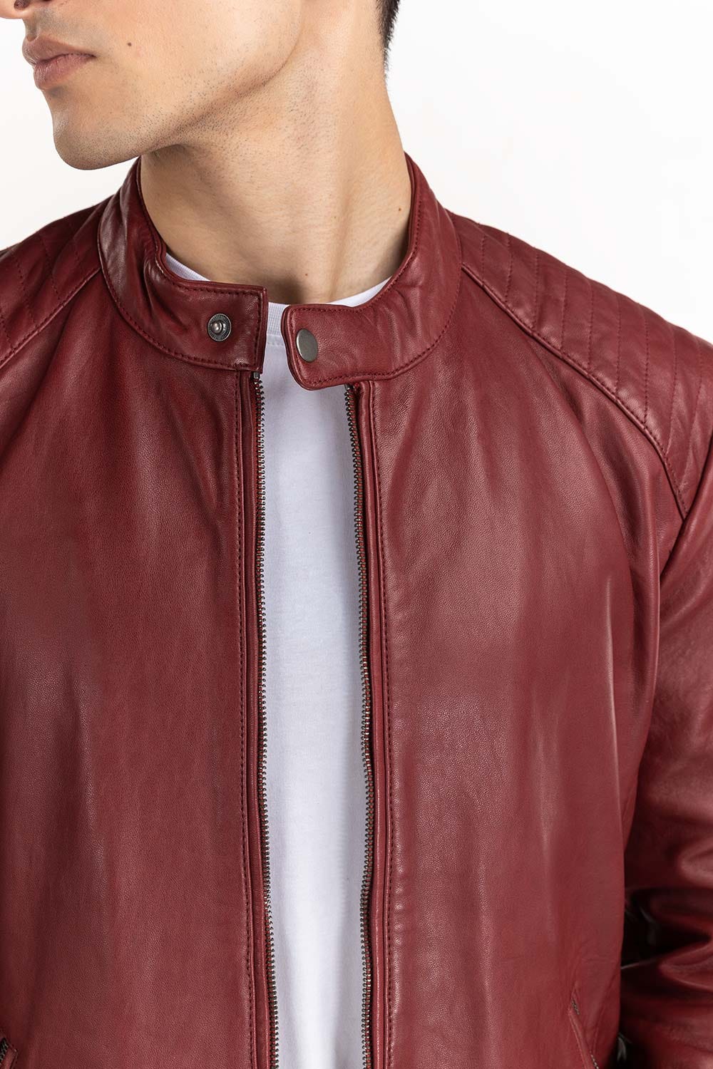 Oxred Leather Moto Racer Jacket JKT-LTH22-053