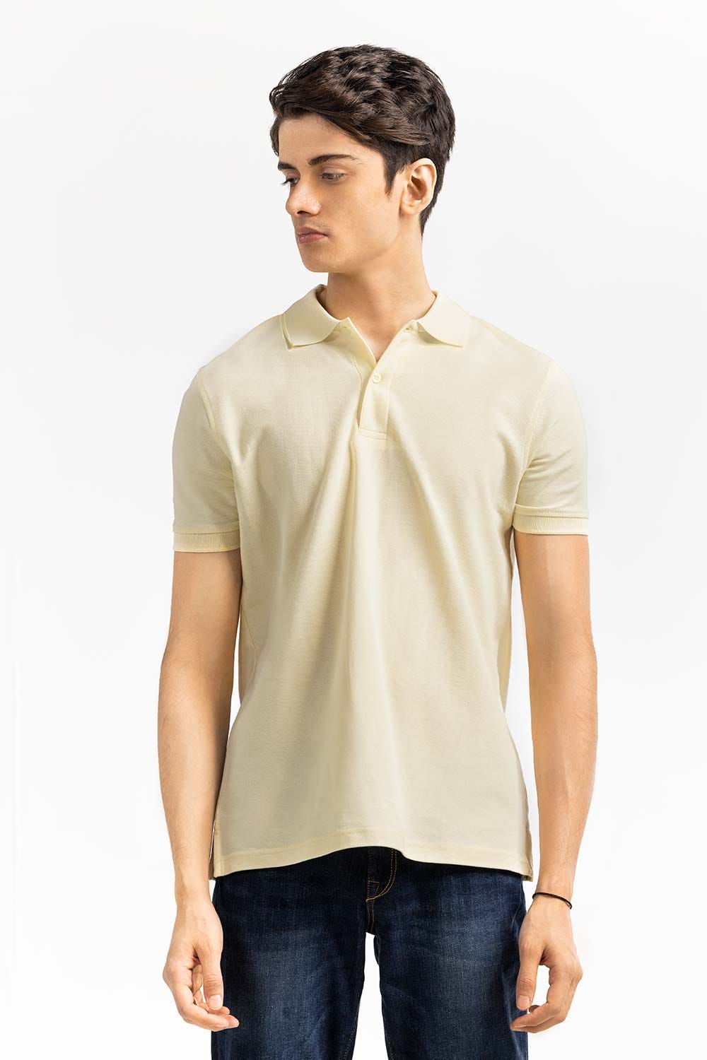 Pale-Yellow Signature Polo PKP-SB-118