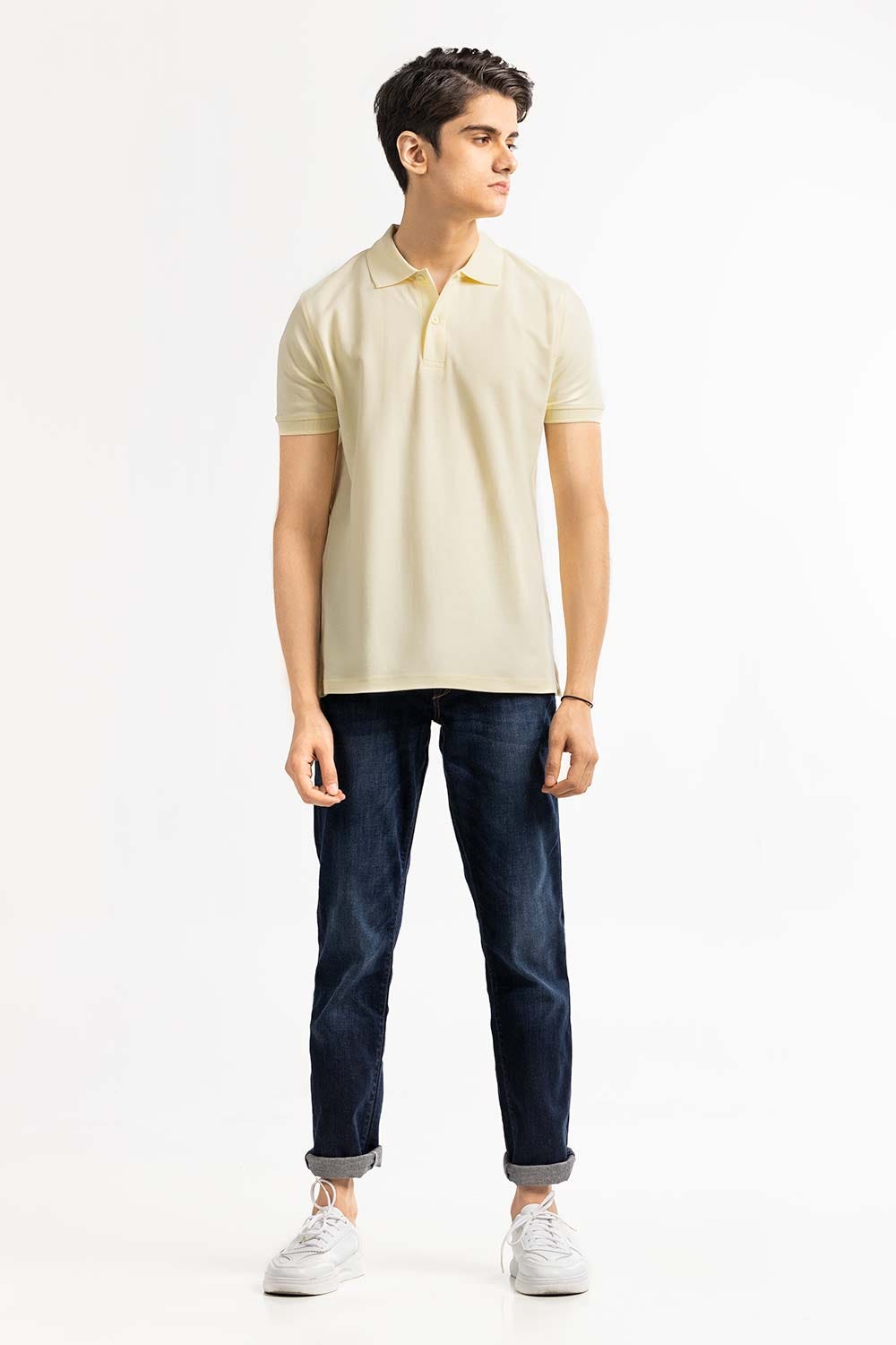 Pale-Yellow Signature Polo PKP-SB-118