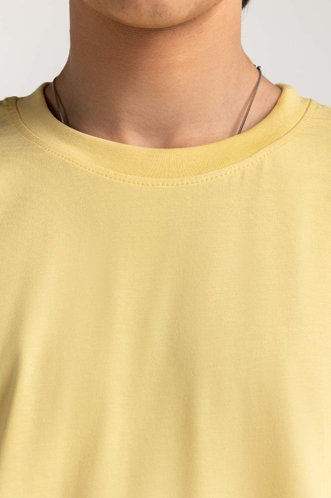 Pale Yellow Basic Tee TS-CNSJ24-073