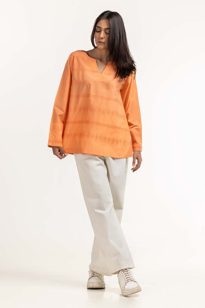Peach Basic Blouse 231-217-039