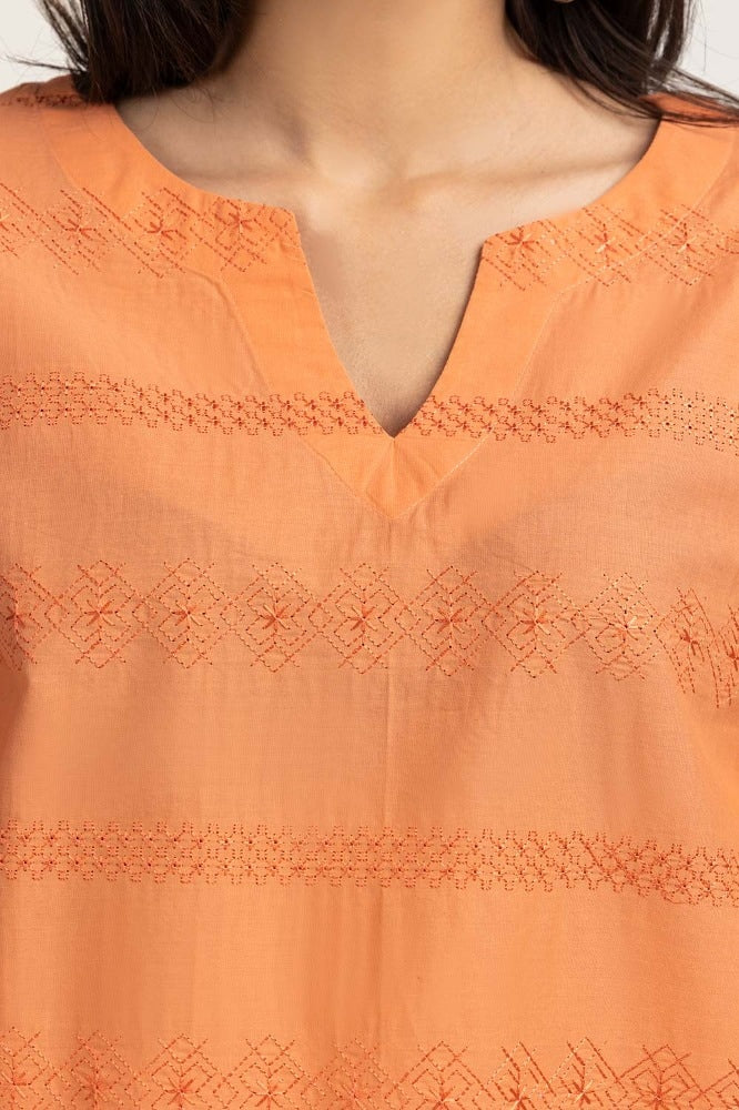 Peach Basic Blouse 231-217-039