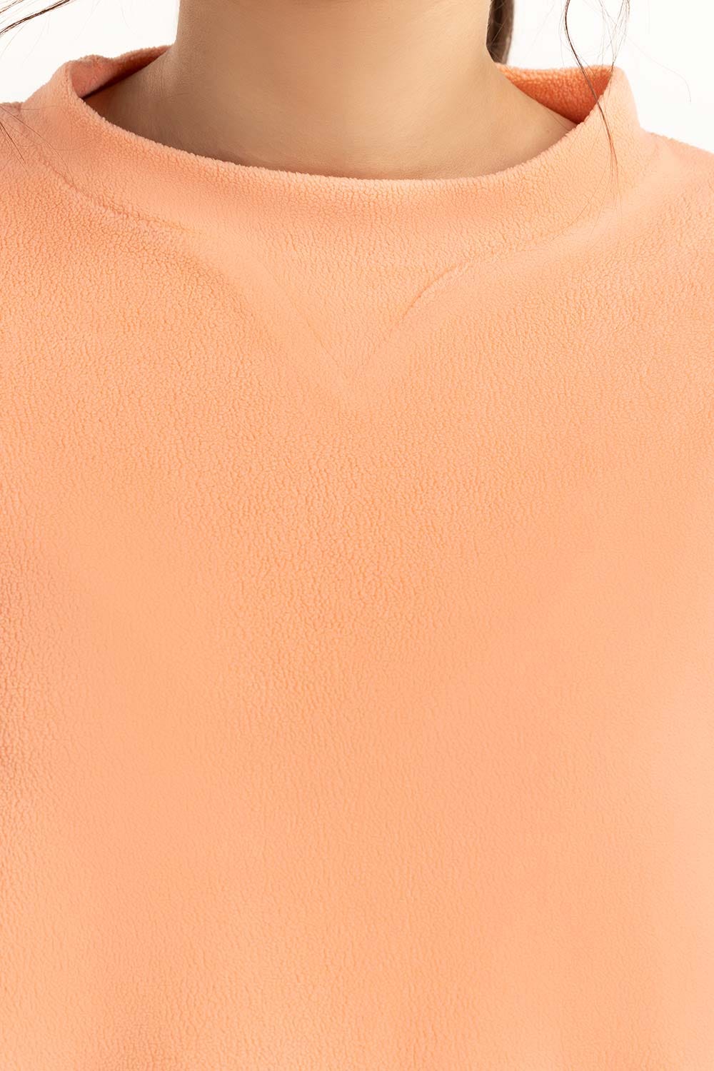 Peach Embroidered Sweatshirt 224-210-001